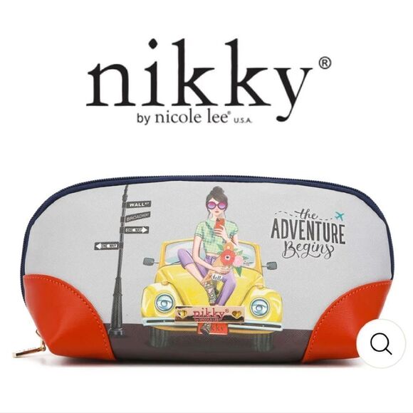 Nikky Pop Generation Fun Begins XL Vegan Travel Makeup Case NWT - Picture 1 of 17